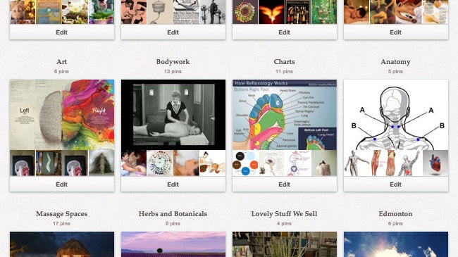 Facebook, Twitter and Pinterest