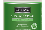 organica massage creme from Bon Vital, gallon size