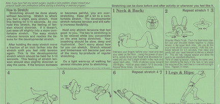Over 50 stretches - instruction sheet from Activetics
