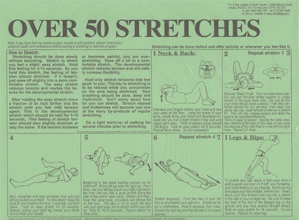 Over 50 stretches - instruction sheet from Activetics