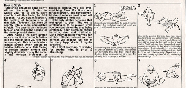 groin and hip stretches - instruction sheet from Activetics