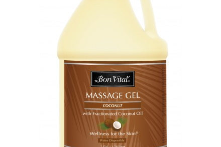 I gallon coconut massage gel from Bon Vital