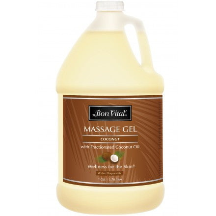 I gallon coconut massage gel from Bon Vital