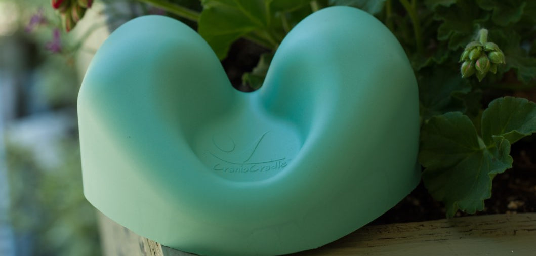 craniocradle photographed outside at massage therapy supply outlet