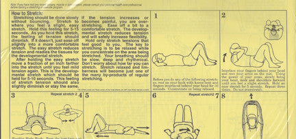neck, shoulder and arm stretches - instruction sheet from Activetics