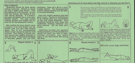 pregnancy stretches - instruction sheet from Activetics