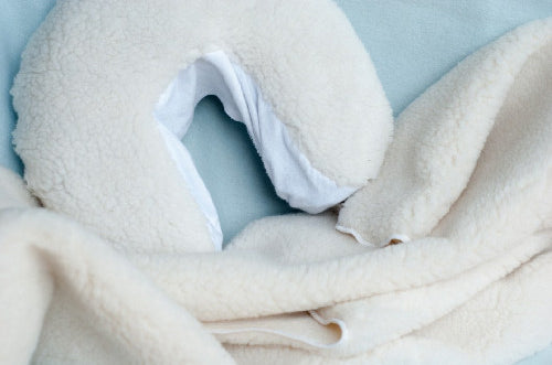 Fleece set, Sherpa fleece massage table cover and face cradle cover