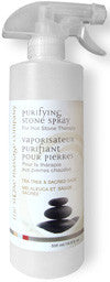tea tree and sage spray for purifying massage stones.