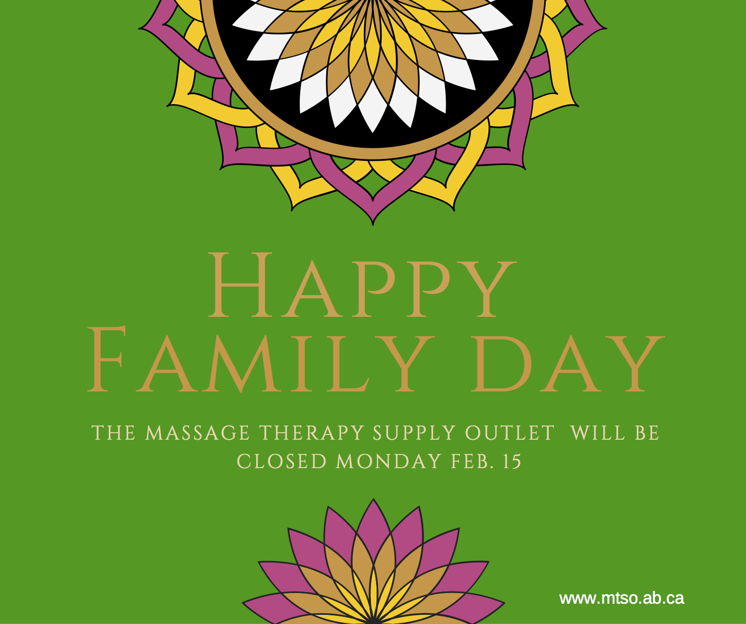 Closed for Family Day Monday Feb. 15