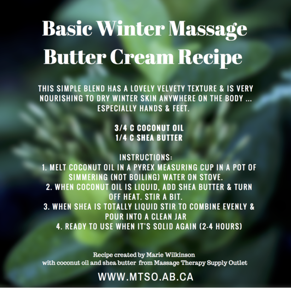 Basic ￼Winter Massage Butter Cream Recipe
