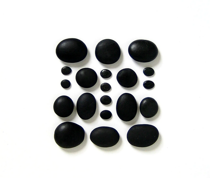 20-pc Natural Shaped Basalt Stone Set