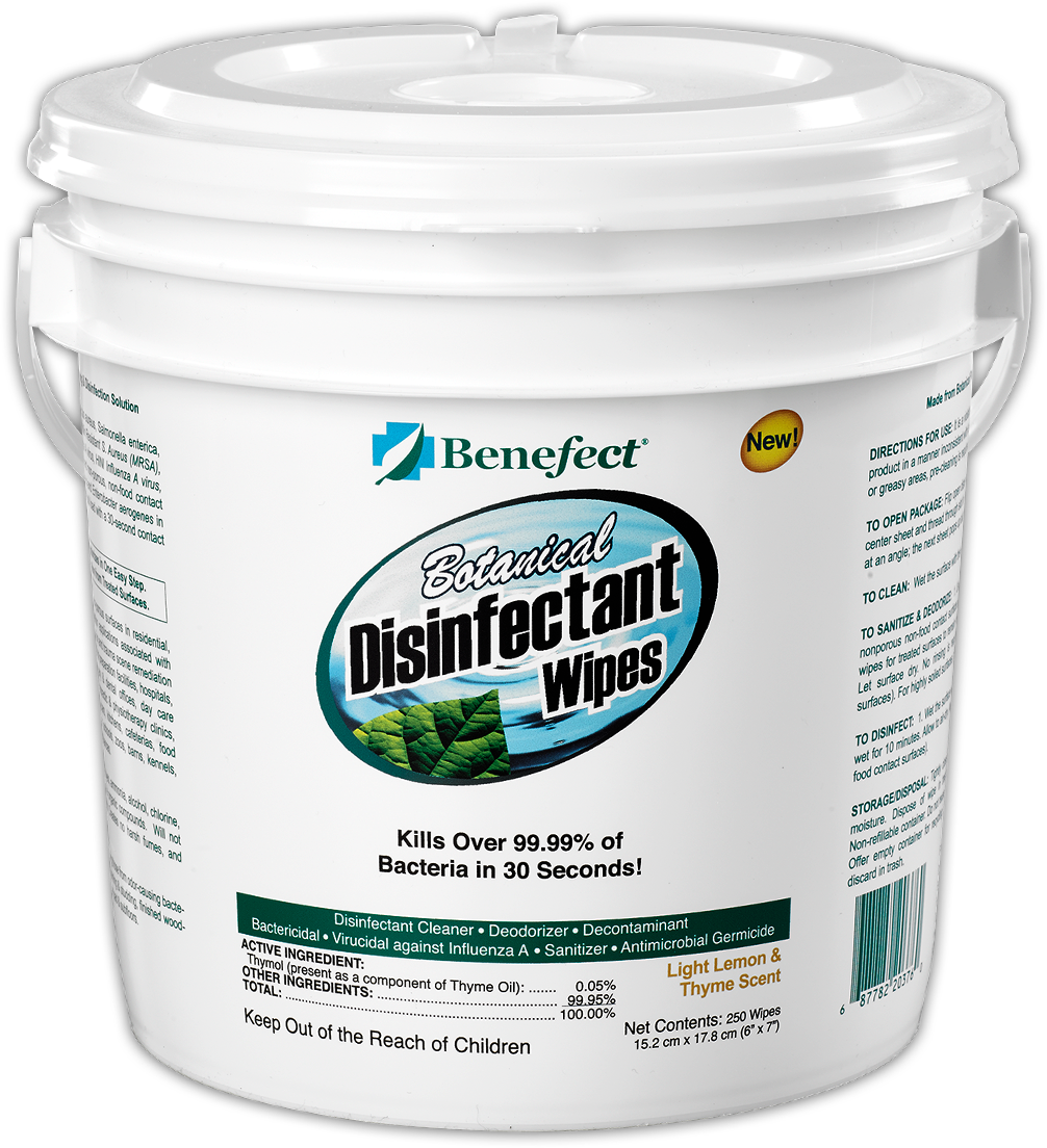 Benefect Botanical Disinfectant Wipes 250 Sheets — Massage Therapy