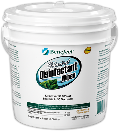 Benefect Botanical Disinfectant Wipes - 250 Sheets