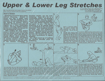 upper and lower leg stretches - instruction sheet from Activetics