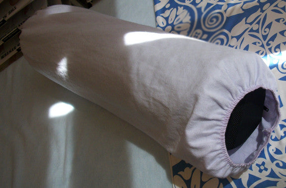 artisan-made cotton bolster covers for massage.