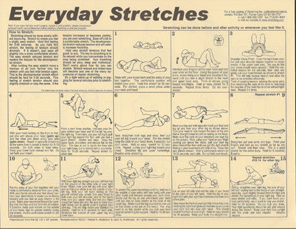 everyday stretches - instruction sheet from Activetics