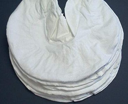 white flannelette face cradle covers in pack of 10