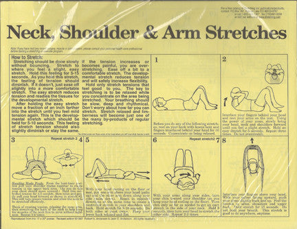 neck, shoulder and arm stretches - instruction sheet from Activetics