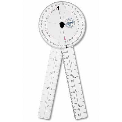8" goniometer to measure both inches and centimeters