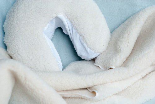 Fleece set, Sherpa fleece massage table cover and face cradle cover