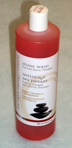orange and lemongrass cleaner for massage stones